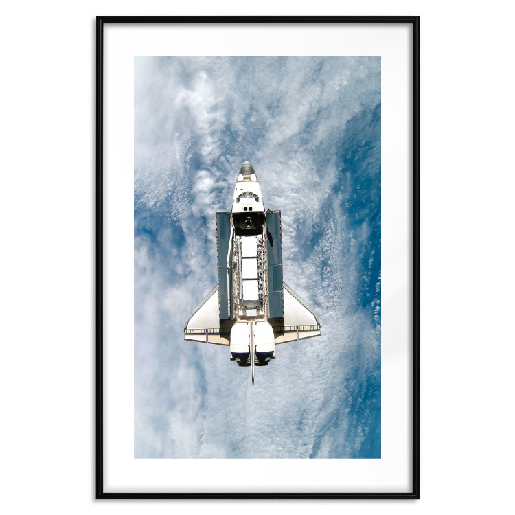Wall Poster Space Shuttle - white space shuttle against a backdrop of clouds and oceans 123524 additionalImage 15