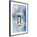 Wall Poster Space Shuttle - white space shuttle against a backdrop of clouds and oceans 123524 additionalThumb 11
