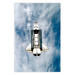 Wall Poster Space Shuttle - white space shuttle against a backdrop of clouds and oceans 123524