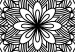 Canvas Oriental mandala - zen style black and white composition 124424 additionalThumb 5