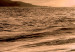 Canvas Print Sunset over the sea in sepia - a moody sea landscape 125024 additionalThumb 4