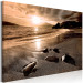 Canvas Print Sunset over the sea in sepia - a moody sea landscape 125024 additionalThumb 2
