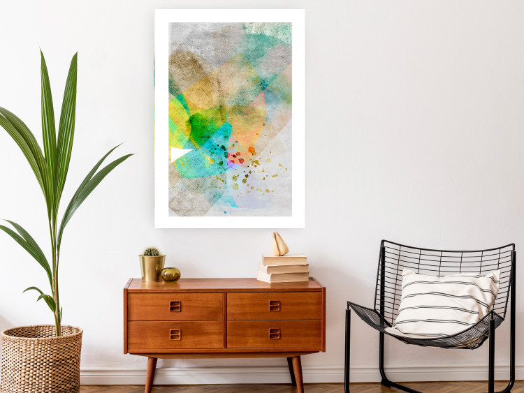 Poster Butterfly and Dreams - colorful composition of abstraction on fabric texture 127524 additionalImage 3
