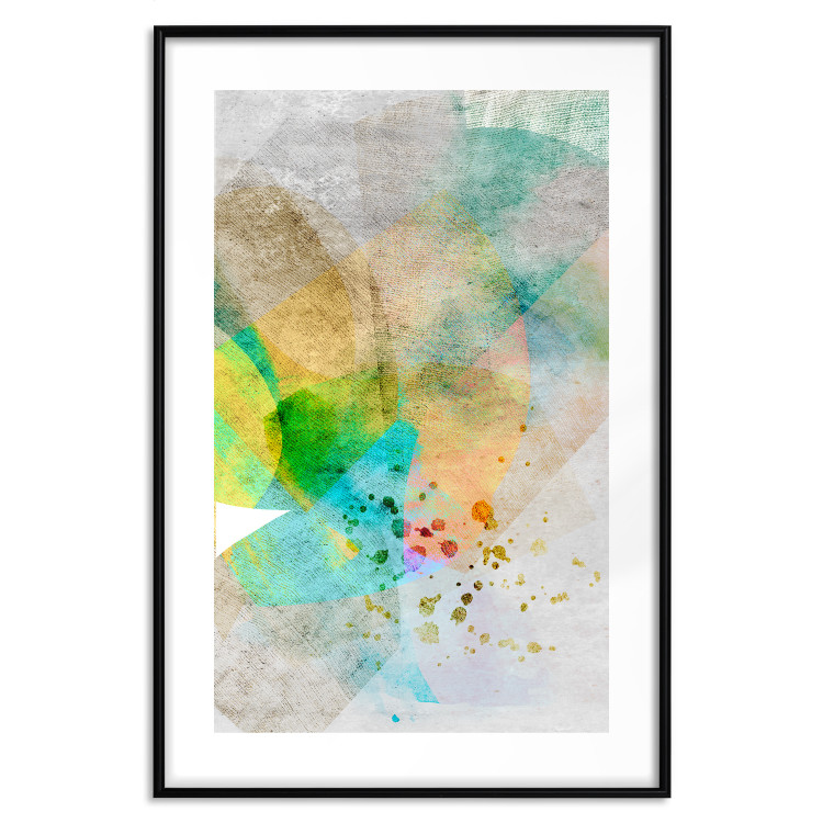 Poster Butterfly and Dreams - colorful composition of abstraction on fabric texture 127524 additionalImage 17