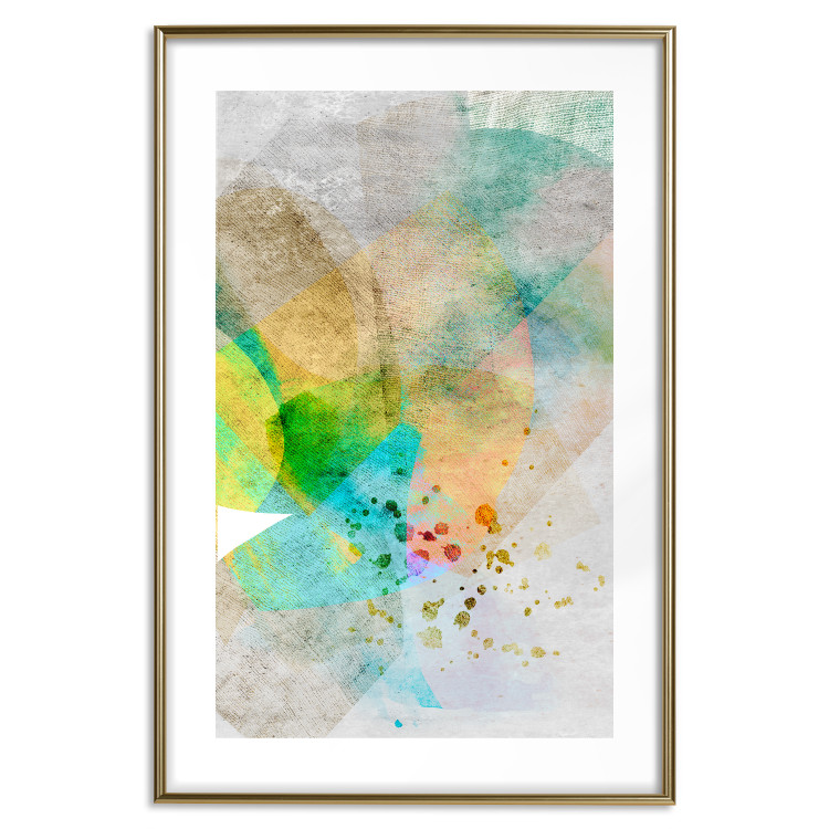 Poster Butterfly and Dreams - colorful composition of abstraction on fabric texture 127524 additionalImage 16