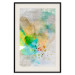 Poster Butterfly and Dreams - colorful composition of abstraction on fabric texture 127524 additionalThumb 19
