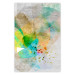 Poster Butterfly and Dreams - colorful composition of abstraction on fabric texture 127524