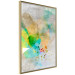 Poster Butterfly and Dreams - colorful composition of abstraction on fabric texture 127524 additionalThumb 12