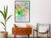 Poster Butterfly and Dreams - colorful composition of abstraction on fabric texture 127524 additionalThumb 4