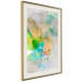 Poster Butterfly and Dreams - colorful composition of abstraction on fabric texture 127524 additionalThumb 3