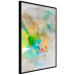Poster Butterfly and Dreams - colorful composition of abstraction on fabric texture 127524 additionalThumb 11