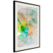 Poster Butterfly and Dreams - colorful composition of abstraction on fabric texture 127524 additionalThumb 2