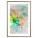 Poster Butterfly and Dreams - colorful composition of abstraction on fabric texture 127524 additionalThumb 14