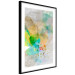 Poster Butterfly and Dreams - colorful composition of abstraction on fabric texture 127524 additionalThumb 8