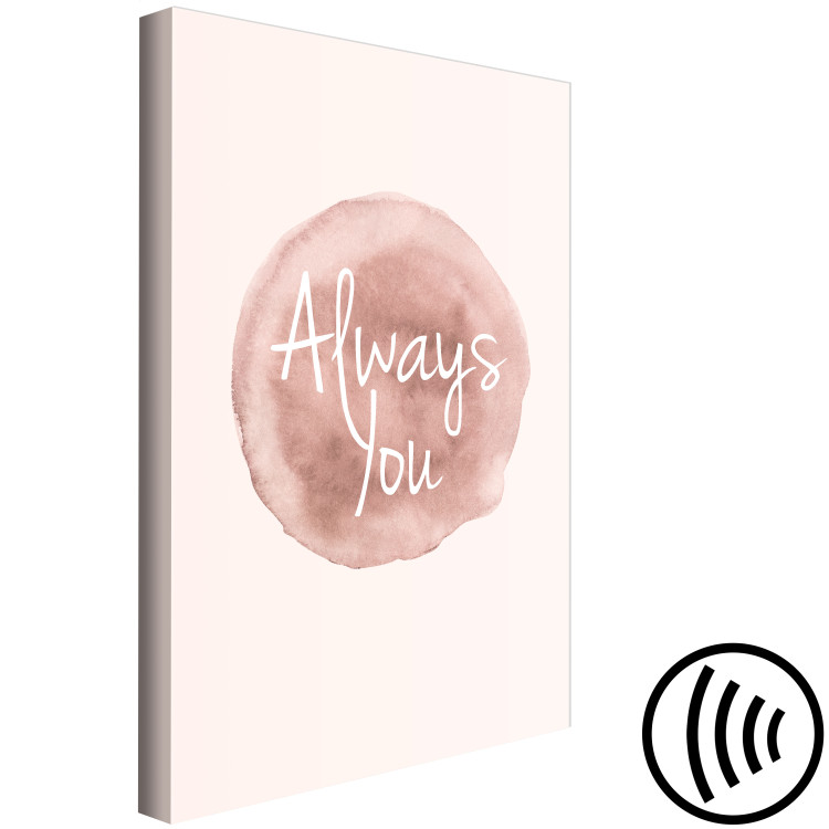 Canvas Print Always You (1-part) vertical - English writing on a pink background 127824 additionalImage 6