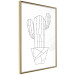 Wall Poster Wild Cactus - line art of cactus in pot with geometric figures 128024 additionalThumb 12