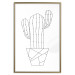 Wall Poster Wild Cactus - line art of cactus in pot with geometric figures 128024 additionalThumb 17
