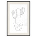Wall Poster Wild Cactus - line art of cactus in pot with geometric figures 128024 additionalThumb 19