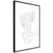 Wall Poster Wild Cactus - line art of cactus in pot with geometric figures 128024 additionalThumb 6