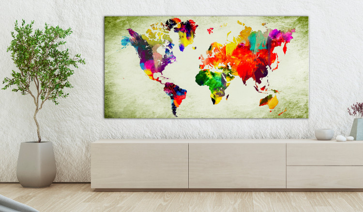 Large canvas print Colourful Continents II [Large Format] 128624 additionalImage 5