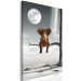 Canvas Elephant and Moon (1-part) vertical - fantastically depicted animal 128824 additionalThumb 2