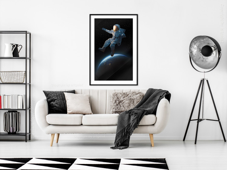 Poster Cosmic Stroll - fantasy with astronaut and planet against dark backdrop 129424 additionalImage 23