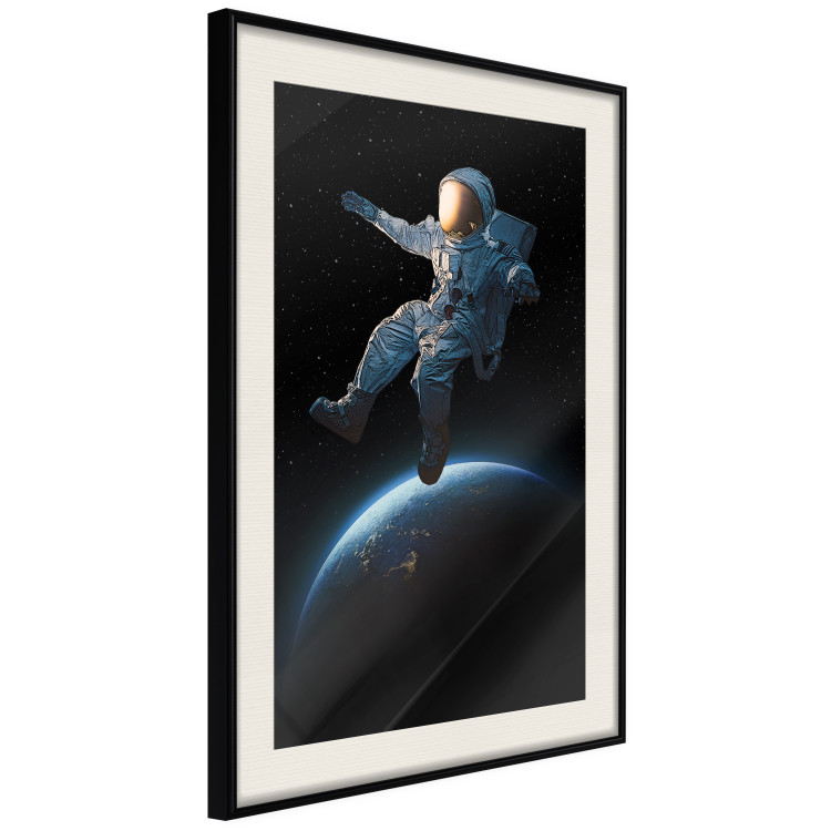 Poster Cosmic Stroll - fantasy with astronaut and planet against dark backdrop 129424 additionalImage 2