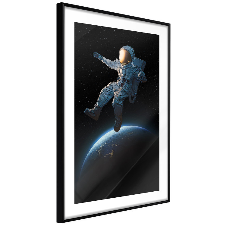 Poster Cosmic Stroll - fantasy with astronaut and planet against dark backdrop 129424 additionalImage 6