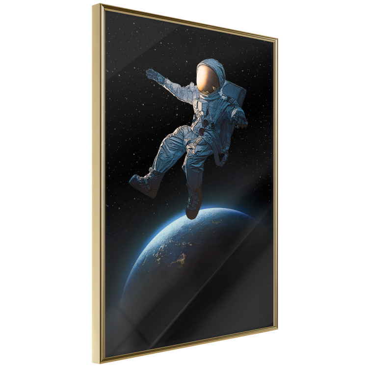 Poster Cosmic Stroll - fantasy with astronaut and planet against dark backdrop 129424 additionalImage 12