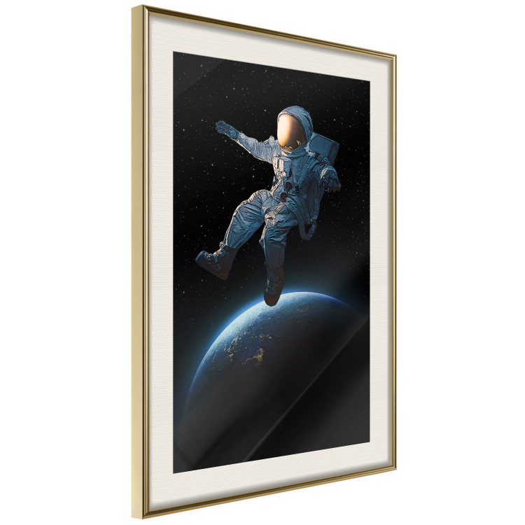 Poster Cosmic Stroll - fantasy with astronaut and planet against dark backdrop 129424 additionalImage 3