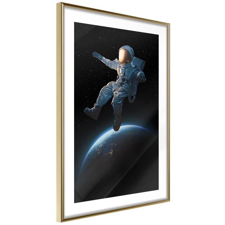 Poster Cosmic Stroll - fantasy with astronaut and planet against dark backdrop 129424 additionalImage 9