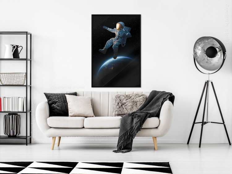 Poster Cosmic Stroll - fantasy with astronaut and planet against dark backdrop 129424 additionalImage 6
