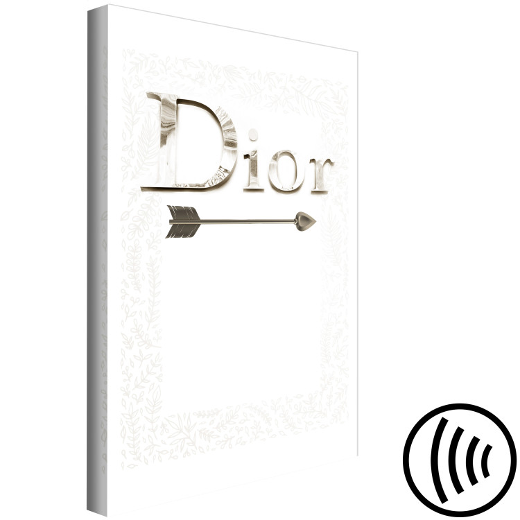 Canvas Art Print Silver Dior (1-piece) Vertical - English text on white background 130324 additionalImage 6
