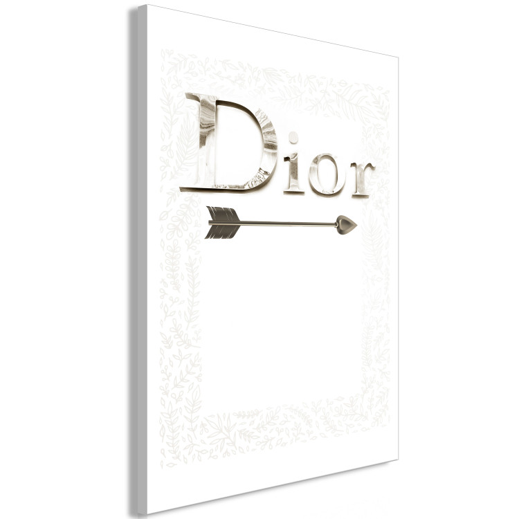 Canvas Art Print Silver Dior (1-piece) Vertical - English text on white background 130324 additionalImage 2