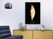 Poster Modest Elegance - plant composition of a golden leaf on a black background 130524 additionalThumb 6