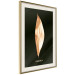 Poster Modest Elegance - plant composition of a golden leaf on a black background 130524 additionalThumb 3