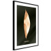 Poster Modest Elegance - plant composition of a golden leaf on a black background 130524 additionalThumb 8