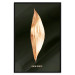 Poster Modest Elegance - plant composition of a golden leaf on a black background 130524 additionalThumb 18