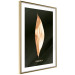 Poster Modest Elegance - plant composition of a golden leaf on a black background 130524 additionalThumb 9