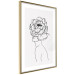 Wall Poster Face of Youth - line art portrait of a woman with flowers on a light background 130824 additionalThumb 9
