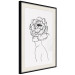 Wall Poster Face of Youth - line art portrait of a woman with flowers on a light background 130824 additionalThumb 2