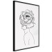 Wall Poster Face of Youth - line art portrait of a woman with flowers on a light background 130824 additionalThumb 11