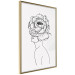 Wall Poster Face of Youth - line art portrait of a woman with flowers on a light background 130824 additionalThumb 14