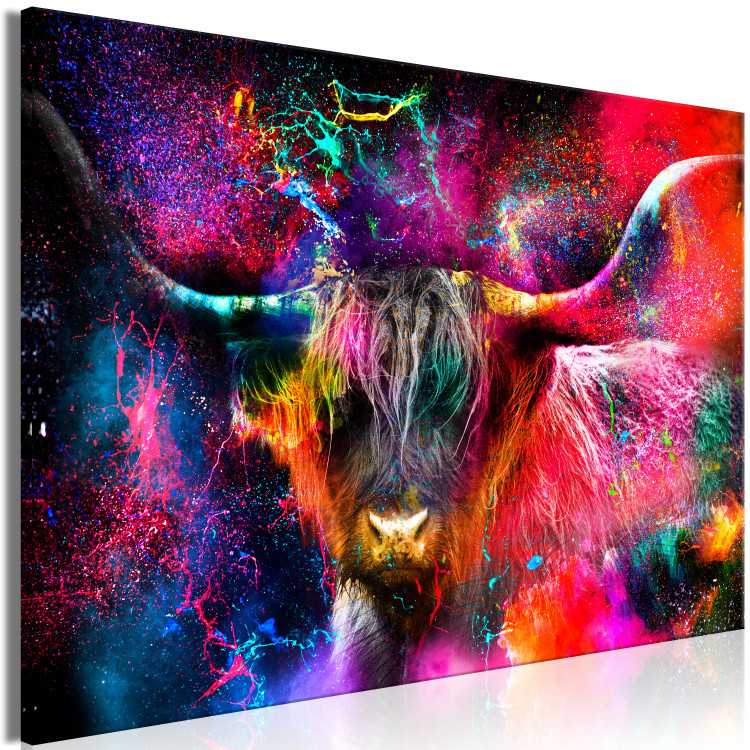 Large canvas print Colorful Bull [Large Format] 131524 additionalImage 2