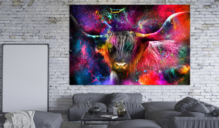 Large canvas print Colorful Bull [Large Format] 131524 additionalImage 5