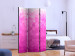 Room Divider Screen Pink Pixel (3-piece) - modern geometric ombre mosaic 132724 additionalThumb 2