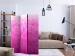 Room Divider Screen Pink Pixel (3-piece) - modern geometric ombre mosaic 132724 additionalThumb 4
