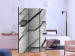 Room Divider Screen Edge of Gray (3-piece) - artistic geometric abstraction 132824 additionalThumb 2