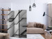 Room Divider Screen Edge of Gray (3-piece) - artistic geometric abstraction 132824 additionalThumb 4