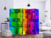 Room Divider Colorful Puzzle II (5-piece) - colorful geometric 3D blocks 132924 additionalThumb 2